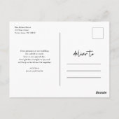 Harten zijn Full Script Weddenfoto Hartelijk dank Briefkaart (Achterkant)