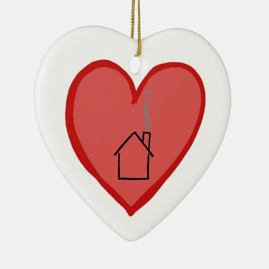 Harten zijn sterker dan huizen keramisch ornament (Rechts)