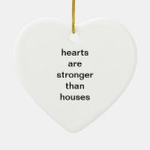 Harten zijn sterker dan huizen keramisch ornament (Achterkant)