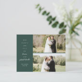 Harten zijn twee foto-bruiloft vol Dank je Briefkaart (Staand voorkant)