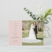 Harten zijn twee foto's van het donkere grijze huw bedankkaart (Staand voorkant)