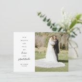 Harten zijn twee foto's vol bruiloft Hartelijk dan Bedankkaart (Staand voorkant)