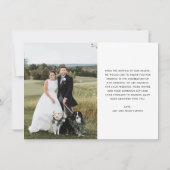 Harten zijn twee foto's vol bruiloft Hartelijk dan Bedankkaart (Achterkant)