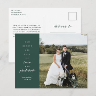 Harten zijn Vol Foto Trouw Dankjewel Briefkaart