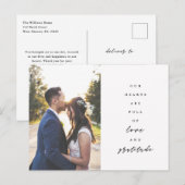Harten zijn Vol Trouw Dank Je Briefkaart (Voorkant / Achterkant)