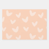 Harten Zoete Liefde Ambachtelijk Grijs Beige Plezi Inpakpapier Vel (Voorkant 2)