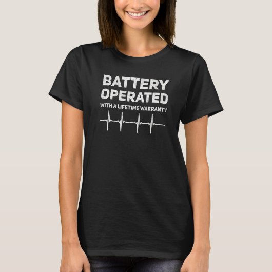 Hartenaanval Survivor Pace Maker Battery Opereert T-shirt (Voorkant)