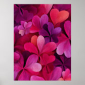 Hartenbloem Abstract.Romantische bloemschildering Poster (Voorkant)
