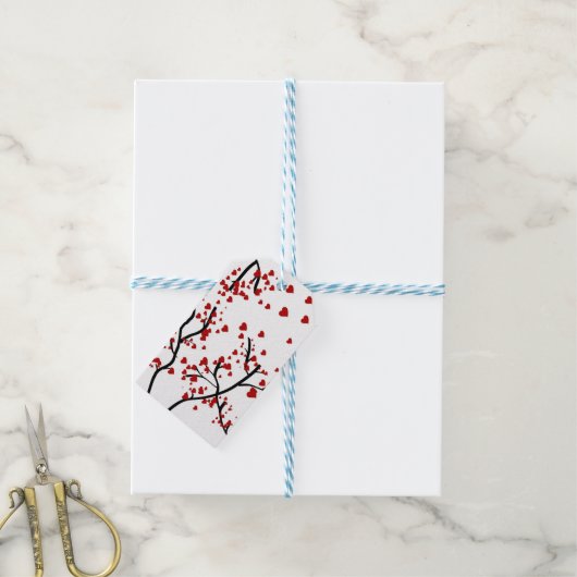 Hartenboom Cadeaulabel (Met Touw)