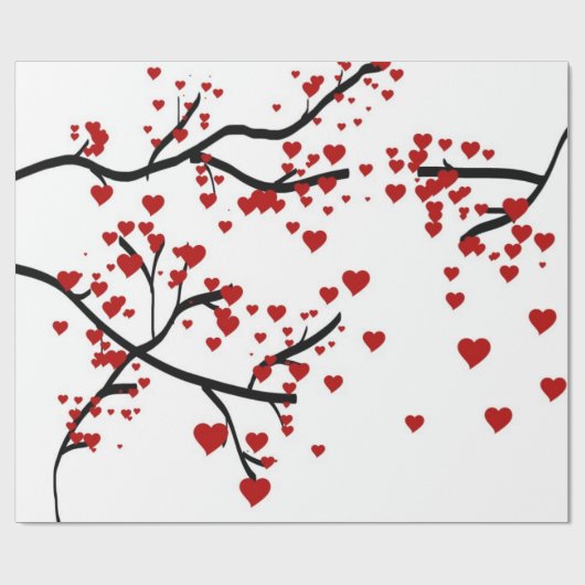 Hartenboom Cadeaupapier (Vlak)