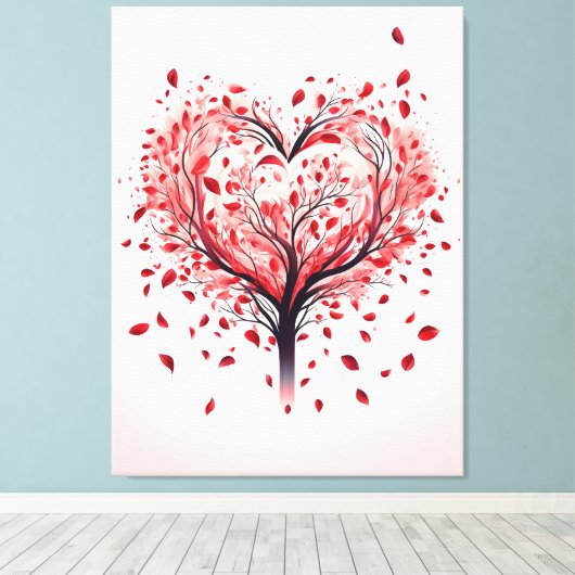 Hartenboom Canvas Afdruk (Insitu (Houten vloer))