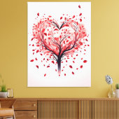Hartenboom Canvas Afdruk (Insitu (Woonkamer))