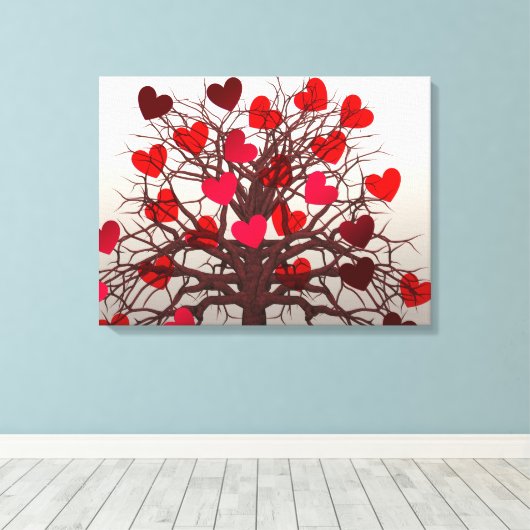 Hartenboom Canvas Afdruk (Insitu (Houten vloer))