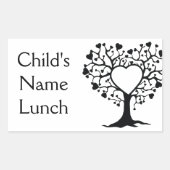 Hartenboom Rechthoekige Sticker (Voorkant)