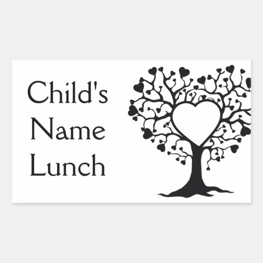 Hartenboom Rechthoekige Sticker (Voorkant)