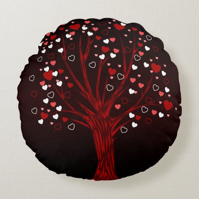 Hartenboom Rond Kussen (Voorkant)