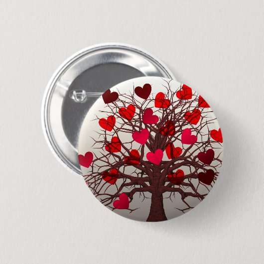 Hartenboom Ronde Button 5,7 Cm (Voorkant /achterkant)