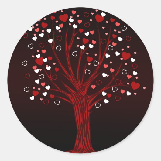 Hartenboom Ronde Sticker (Voorkant)