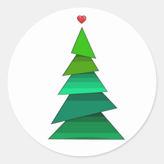 Hartenboom Ronde Sticker (Voorkant)