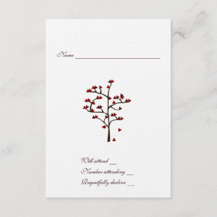 Hartenboom, rsvp met envelop