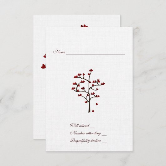 Hartenboom, rsvp met envelop (Voorkant / Achterkant)