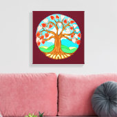 Hartenboom van het leven Mandala Canvas Afdruk (Insitu (Woonkamer))
