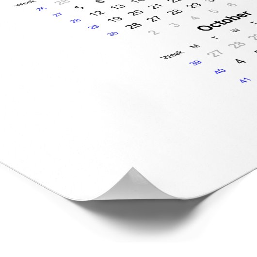 Hartencalender 2021 Poster - Maandag eerst (Hoek)