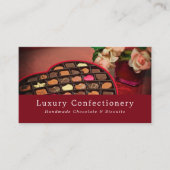 Hartenchocolade doos, suikerwerk visitekaartje (Voorkant)