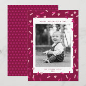 Hartenconfetti Valentijnskaart Feestdagenkaart (Voorkant / Achterkant)