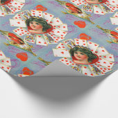 HARTENDAME,Blauw Rode Valentijnsdag Cadeaupapier (Hoek)