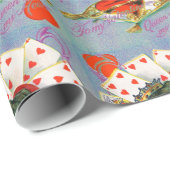 HARTENDAME,Blauw Rode Valentijnsdag Cadeaupapier (Rol Hoek)