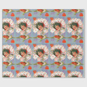 HARTENDAME,Blauw Valentijnsdag Rood Cadeaupapier (Vlak)