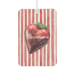 Hartendief chocolade aardbei rood wit strepen luchtverfrisser