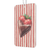 Hartendief chocolade aardbei rood wit strepen luchtverfrisser (Links)