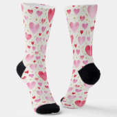 Hartendief Roze Aquarel & Gouden Stip Sokken (Gebogen)