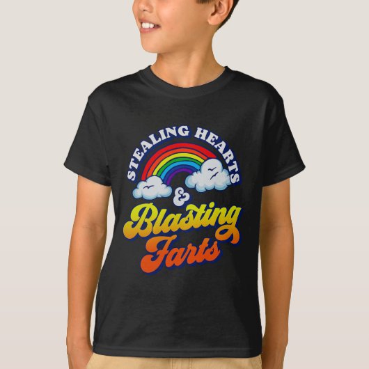 Hartendiefstal & Gierende Scheten Grappige Regenbo T-shirt (Voorkant)