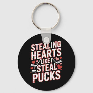 Hartendiefstal zoals ik Pucks Steel Hockey Valenti Sleutelhanger