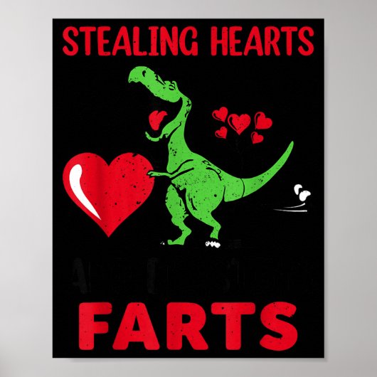 Hartendieven en boeren T Rex Schattig Peuter Poster (Voorkant)