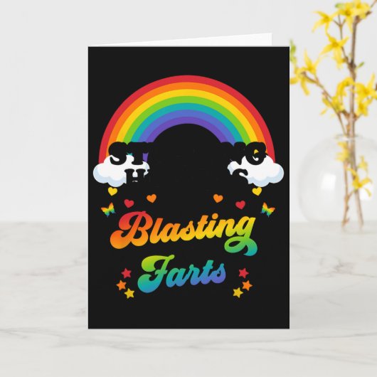 Hartendieven en scheetjes grappige Valentijn Kaart (Gele Bloem)