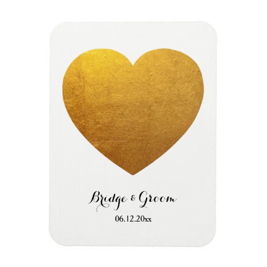 Hartenfoto Persoonlijke Huwelijksverjaardag Magneet (Verticaal)