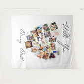Hartenfotocollage Wil je met me trouwen Script Wandkleed (Voorkant (horizontaal))