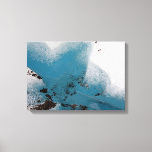 Hartengevulde gletsjer canvas afdruk