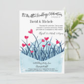 Hartengevulde uitnodiging na bruiloft (Staand voorkant)