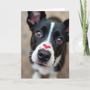 Hartenkaart met puppy-liefde kaart