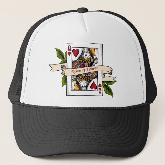 Hartenkaartenkoningin Trucker Hat Trucker Pet (Voorkant)