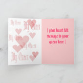 Hartenkaartkoningin Feestdagen Kaart (Binnen)