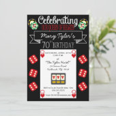 Hartenkoningin 70e verjaardag van de uitnodiging v (Staand voorkant)