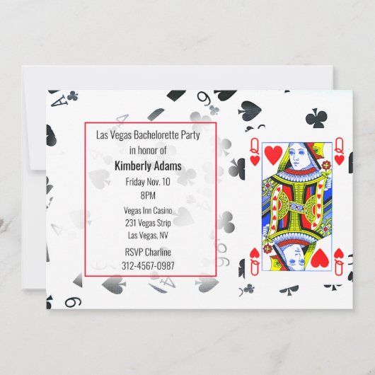 Hartenkoningin Bachelorette Kaart (Voorkant)