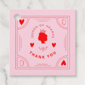 Hartenkoningin Birthday Bedankjes Labels (Voorkant)