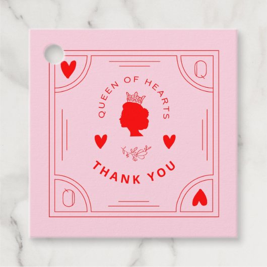 Hartenkoningin Birthday Bedankjes Labels (Voorkant)